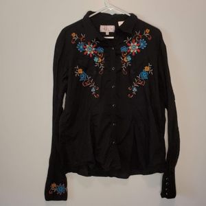 Panhandle Slim Black Button Down